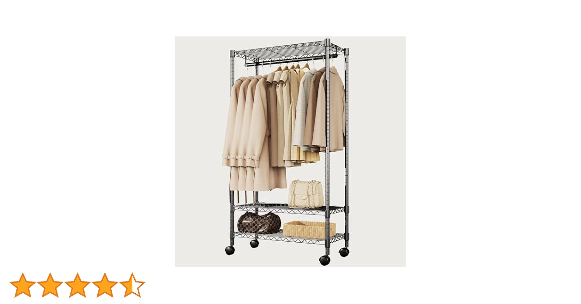 Amazon.co.jp: Luckycoco ハンガーラック 洋服ラック ワード